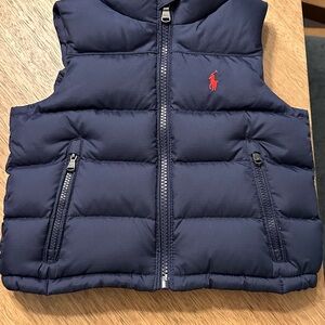 Ralph Lauren Navy Puffer Vest for baby - Red Logo 9month